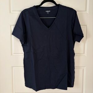Lands' End Women's Deep Blue V-Neck Tee